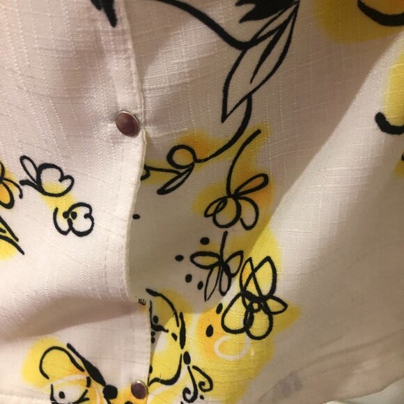 Womens Vintage White/yellow/black jacket. Size 14 - Picture 5 of 9